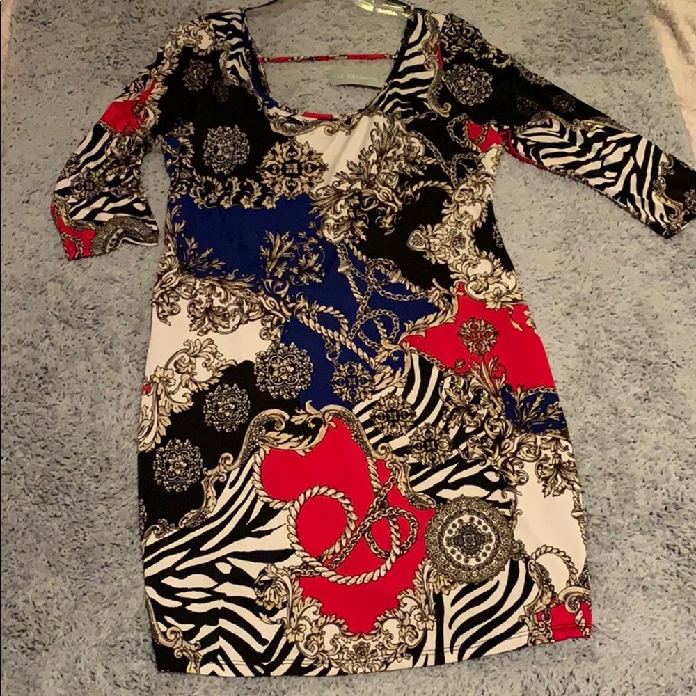 Multicolored Chain Link Dress